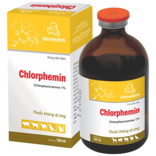 100ml Vemedim Chlorphemin thuốc chống dị ứng, chống lại các phản ứng dị ứng ở gia súc, gia cầm và chó mèo giá sỉ
