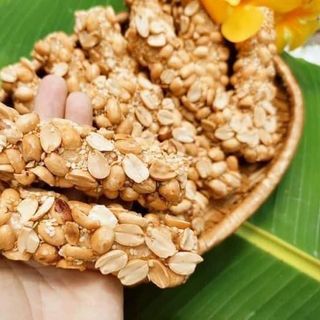 Bánh kẹp ống phủ mè đậu phộng