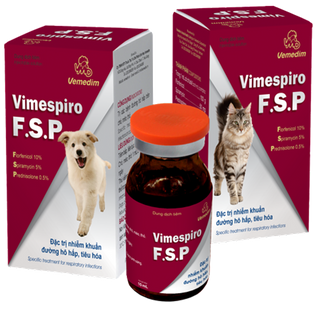 10ml Vime Spiro FSP Thuốc trị các bệnh đường hô hấp trâu bò heo gà vịt chó mèo giá sỉ
