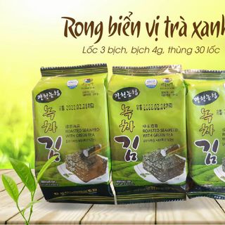 RONG BIỂN ĂN LIỀN VỊ TRÀ XANH (4GR X 3 GÓI/LỐC) giá sỉ