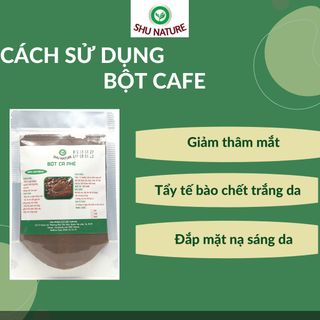 Bột cà phê tẩy tế bào chết SHU NATURE, 100% cà phê nguyên chất, xay mịn, không phụ gia