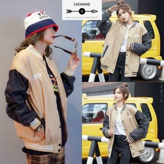 Áo khoác dù badge chất dù 2 lớp mịn