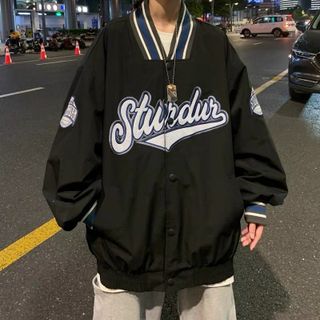 Áo khoác dù bomber chữ chất dù 2 lớp mịn