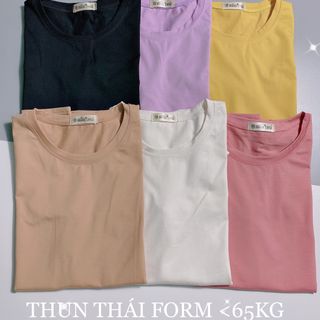 Chuyên sỉ Áo thun thái form dưới 65kg thun trơn Xưởng may YoYo chuyên sỉ áo thun thái