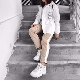 Quần kaki chạy 1 sọc form chuẩn vải không xù