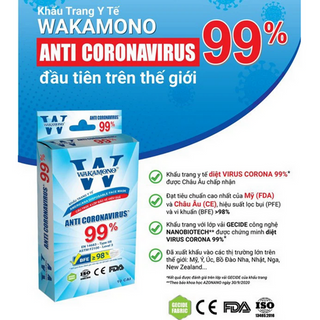 KHẨU TRANG WAKAMONO (4 LỚP, HỘP 10 CÁI) giá sỉ