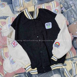 Áo khoác nhung kiểu bomber đẹp rẻ