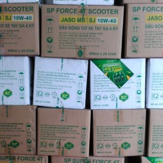- dầu nhớt dầu nhờn Xe Tay Ga Saigonpetro SP Force 4T Scotter SJ 10W-40-Chai 0.8L Cho Động Cơ 4 Thì