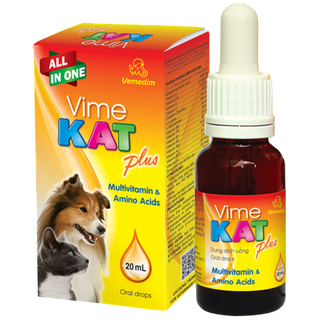 20ml Vime Kat Plus Thuốc tăng cường sức khỏe, tăng đề kháng cho chó mèo gà vịt chim cảnh bồ câu giá sỉ
