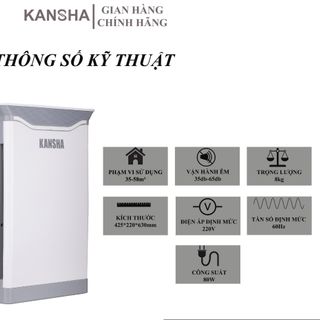 Máy lọc không khí KANSHA AP01-Air Purifier-Thích hợp cho diện tích lên tới 60m2-Bộ lọc 4 lớp HEPA-Tích hợp đèn UV