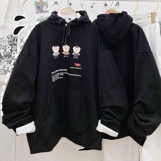 Áo hoodie chất nỉ bông mịn nón 2 lớp đẹp form dưới 70kg rẻ