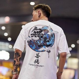 Áo thun nam tay lỡ cotton co giản tốt form dưới 70kg