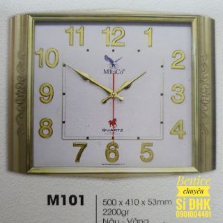Đồng Hồ Treo Tường M179 Hình Chữ Nhật Kim Trôi