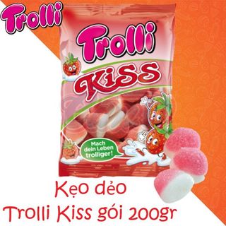 KẸO DẺO TROLLI KISS SCHAUM-ERDBEEREN 200G (15G/ THÙNG)