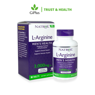 Viên Uống Cải Thiện Sức Khỏe Sinh Lý Nam Giới Natrol L-Arginine 3.000mg (90 Viên/Lọ)