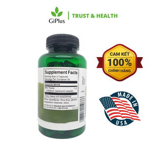 Viên Uống Hỗ Trợ Giải Độc Gan Swanson Milk Thistle 500mg (100 viên/lọ)