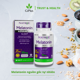 Viên Uống Hỗ Trợ Giấc Ngủ Natrol Melatonin Advanced Sleep 10mg (60 Viên/Lọ)