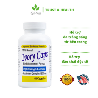 Viên Uống Trắng Da Giảm Thâm Ivory Caps Glutathione Complex 1500mg (60 Viên/Lọ)