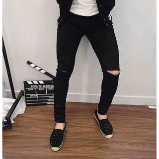 Quần jean đen big size nam &lt;130kg