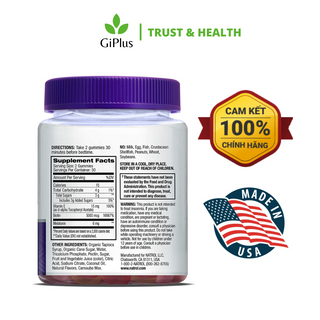 Kẹo Dẻo Hỗ Trợ Giấc Ngủ, Đẹp Da, Dài Tóc Natrol Sleep + Beauty Gummy Raspberry (60 Viên/lọ)