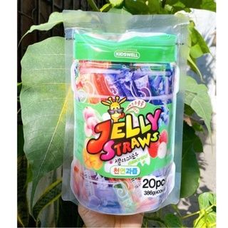 Thạch Que Trái Cây Jelly Straw 386gr (thùng 14 gói)