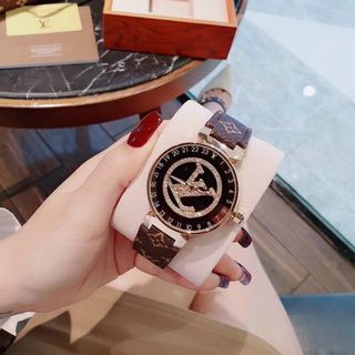 ĐỒNG HỒ L V CAO CẤP DA NỮ MẶT XOAY