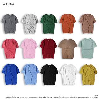 Áo thun nam trơn slimfit AKUBA-J515