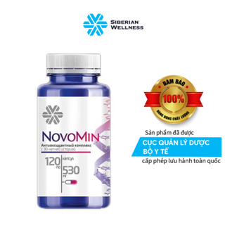 Viên uống chống oxy hóa, tăng cường sức khỏe Novomin của Siberian Wellness (Nga) - Hộp 120 viên