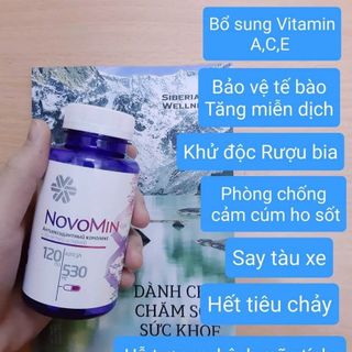 Viên uống chống oxy hóa, tăng cường sức khỏe Novomin của Siberian Wellness (Nga) - Hộp 120 viên