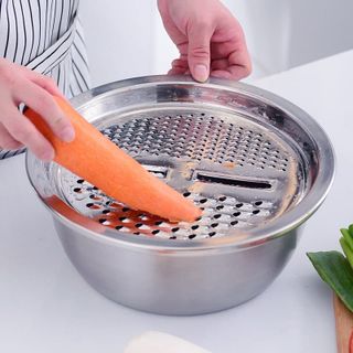 Bộ rổ - chậu INOX bào rau củ quả
