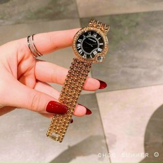 ĐỒNG HỒ CARTlER DÂY Bl MẶT VIỀN ĐÁ XINH