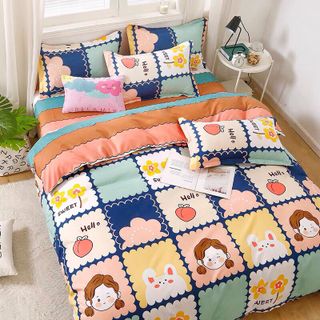Cotton poly set chăn ga gối CÓ VỎ CHĂN cho homestay, căn hộ, khách sạn - KiMi Decor