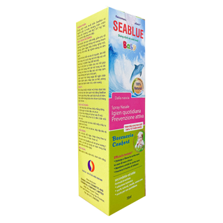 XỊT MŨI NƯỚC BIỂN CHO BÉ, VỆ SINH, LÀM SẠCH MŨI SEABLUE BABY 70ML - QUABLUE