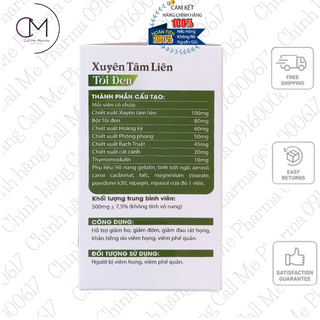 Hộp viên uống Xuyên tâm liên tỏi đen