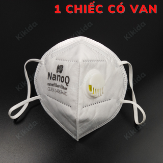 Khẩu trang N95 y tế kháng khuẩn Nano Q 5 lớp có màng lọc Nano tinh dầu (1 HỘP) ngăn bụi mịn ôm khít mặt và thoáng đẹp