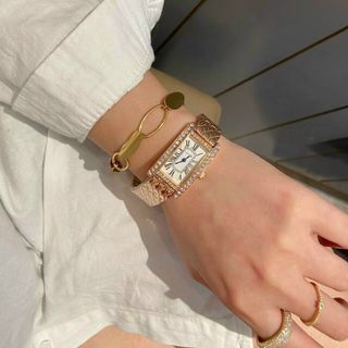 ĐỒNG HỒ CARTlER LA MÃ CHỮ NHẬT NỮ