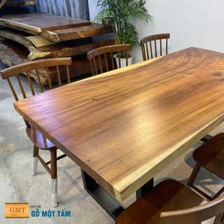 Bàn Làm Việc, Bàn Học Gỗ Me Tây Nguyên Tấm Dài 1,67 x 87 x 5