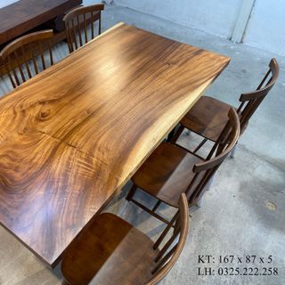 Bàn Làm Việc, Bàn Học Gỗ Me Tây Nguyên Tấm Dài 1,67 x 87 x 5