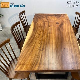 Bàn Làm Việc, Bàn Học Gỗ Me Tây Nguyên Tấm Dài 1,67 x 87 x 5