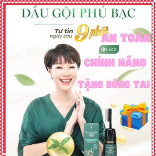 Dầu gội phủ bạc laco thảo mộc nhuộm tóc đen tự nhiên an toàn cho bà bầu thơm dau goi phu bac dành cho mọi lứa tuổi