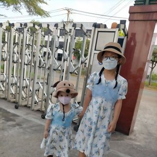 [Hình thật] set đôi mẹ bé mẫu đầm hoa nhí tím phối ren nhẹ nhàng dịu dàng [sahulu]