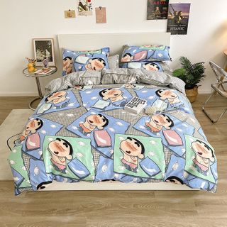 Bộ Ga Giường Full Set Cotton Korea Nhập Khẩu Đủ Kích Thước Trải Nệm 4 Món CÓ CHĂN CHẦN BÔNG