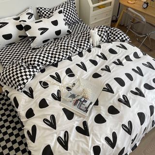 Bộ Ga Giường Full Set Cotton Korea Nhập Khẩu Đủ Kích Thước Trải Nệm 4 Món CÓ CHĂN CHẦN BÔNG