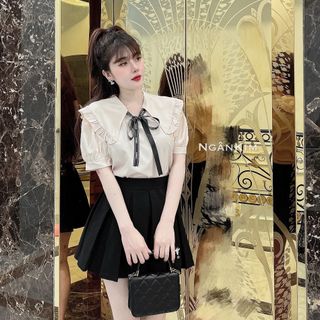 Chuyên sỉ áo cổ bèo cột nơ chà neo Xưởng may YoYo chuyên sỉ thun thái