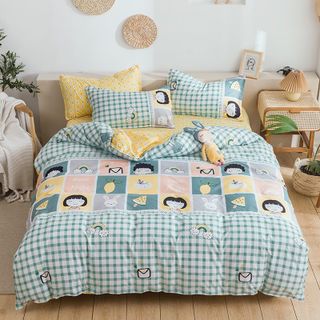 Bộ Ga Giường Và Vỏ Gối Cotton Korea Đủ Kích Thước Trải Nệm 1m4, 1m6, 1m8 Chưa Gồm Chăn CP22