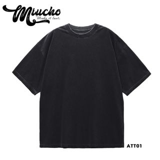 Áo thun trắng trơn tay lỡ form rộng đẹp oversize, áo phông trắng nữ tay lỡ hàn quốc cotton 100% ATT01 Miucho basic tee