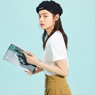 Áo thun nữ cổ tròn chất liệu cotton mềm mại form regular ART01 Miucho basic