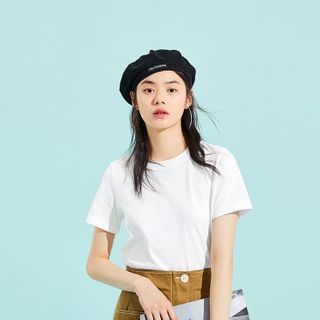 Áo thun nữ cổ tròn chất liệu cotton mềm mại form regular ART01 Miucho basic