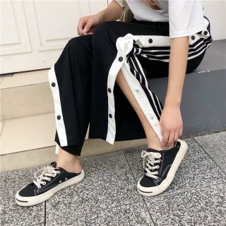 Quần ống rộng 16 nút nam nữ măc form dưới 68kg
