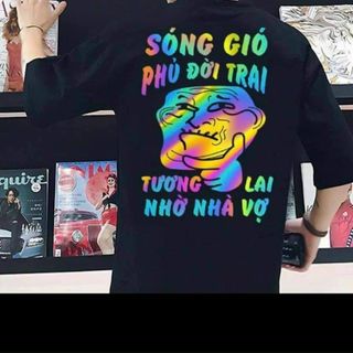 Áo thun in phản quang 7 màu chữ form dưới 70kg may kỹ